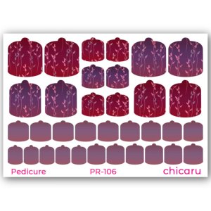 Pegatinas para uñas de PEDICURA Nail wrap 8