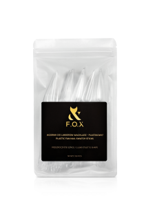 FOX Muestrario Tips de Uñas Stiletto Transparente con Anilla 50 Tips