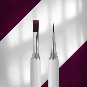 Pincel profesional Staleks Exclusive 08/03 Double-Ended Brush – pincel de gel y delineador de doble punta 10 mm / 10 mm