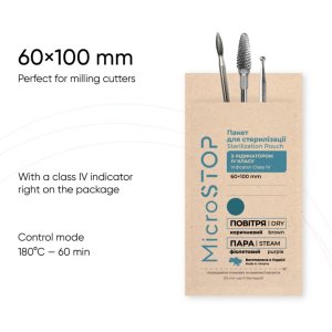 Bolsas De Estirilizacion seca MicroSTOP (100 x 60 mm)
