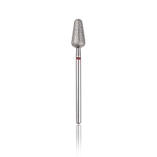 Broca de diamante "gota redondeada" rojo, L- 12,0 mm., Ø6 mm. Prolongada