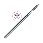 Fresa Chicaru de diamante llama puntiaguda, Azul 2,1 mm