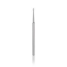 Fresa de acero "RIÑÓN" sin abrasivo para una limpieza delicada de las uñas, L-2,5 mm, Ø1,2 mm.