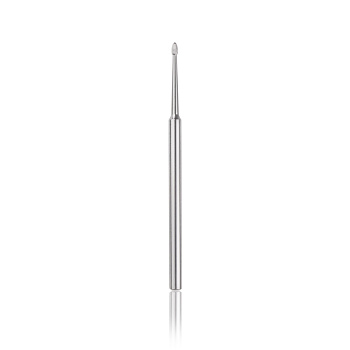 Fresa de acero "RIÑÓN" sin abrasivo para una limpieza delicada de las uñas, L-2,5 mm, Ø1,2 mm.