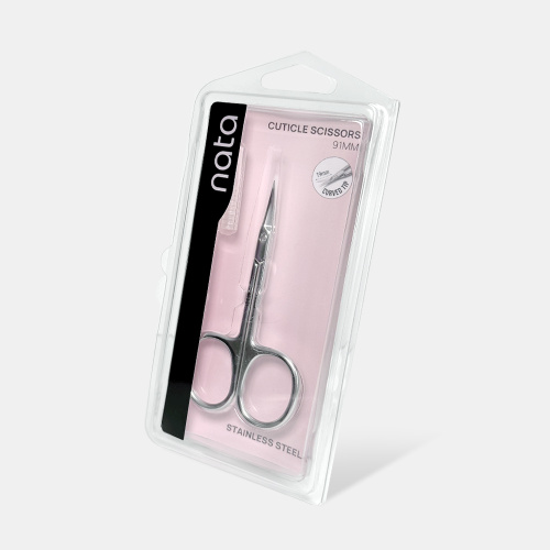 Tijeras para cutícula Nata, hoja curvada 91mm