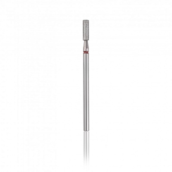 Fresa de diamante "cilindro" rojo, L- 8.0 mm., Ø2.5 mm.