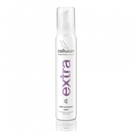 Callusan cream mousse EXTRA 10% Urea. 
Crema en espuma. Para el cuidado especial de la piel muy seca y agrietada. Indicado para diabéticos.