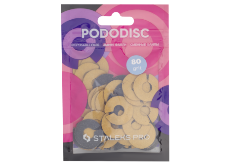 Repuestos para disco de pedicura Pododisc Staleks Anillo M, grano 80 (50 ud)