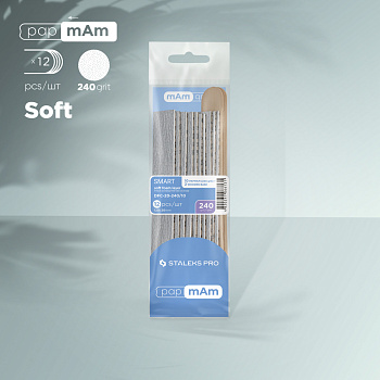 Desechables papmAm  180 grit (10 un) SOFT con base de madera (2 un) Staleks Pro Smart 20
