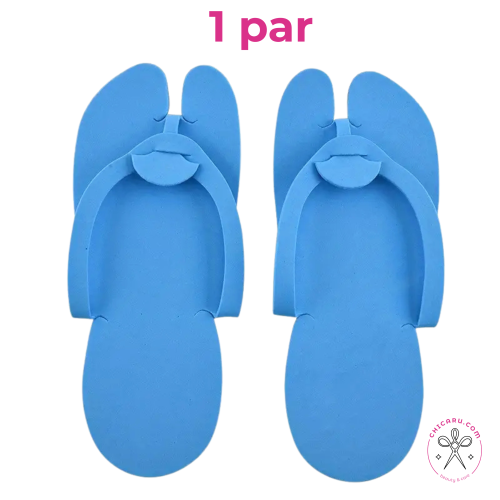 Chanclas desechables para pedicura, gruesas (1 par) Azul