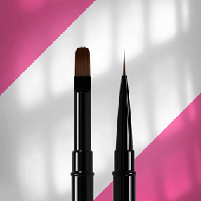 Pincel profesional Staleks Double-Ended Brush 03/06 — pincel para gel y delineador de doble punta 11 mm / 10 mm
