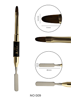 FOX Nail Art Double Brush 009 (Para acril y acrilgel)