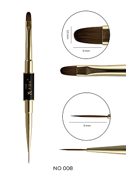 FOX Nail Art Double Brush 008