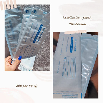 Bolsas De Estirilizacion vapor, 10 PACKS, 1000 UN (90 x 260 mm)