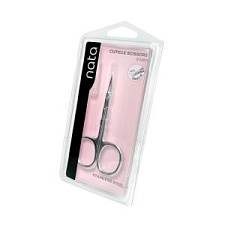 Professional cuticle scissors Nata, curved blade 91mm
